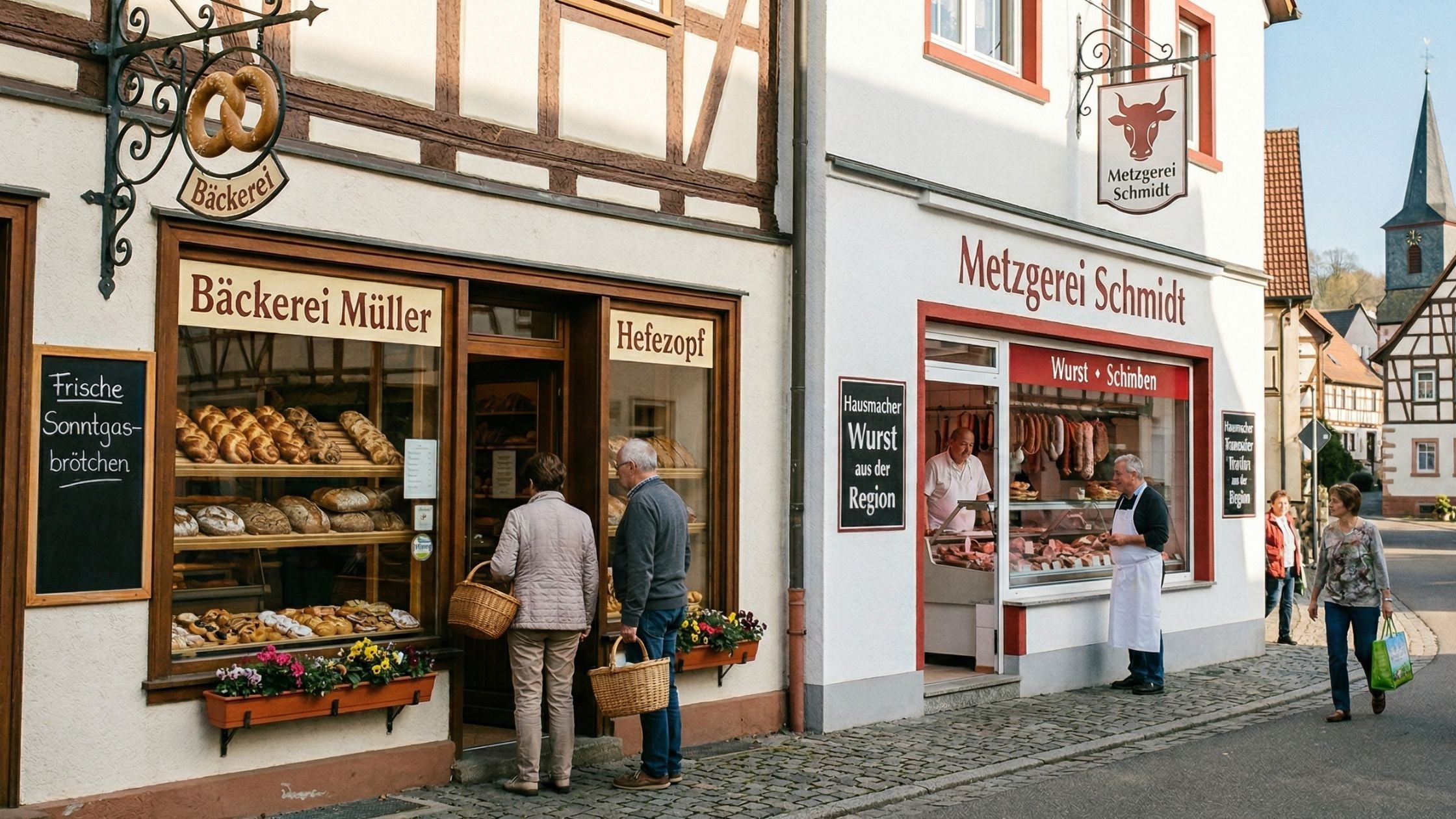 Frisches Brot & echtes Handwerk: Warum Dorfmetzger und Bäcker das Herz unserer Gemeinschaft sind. Entdecke, warum Qualität aus der Region einfach besser schmeckt!